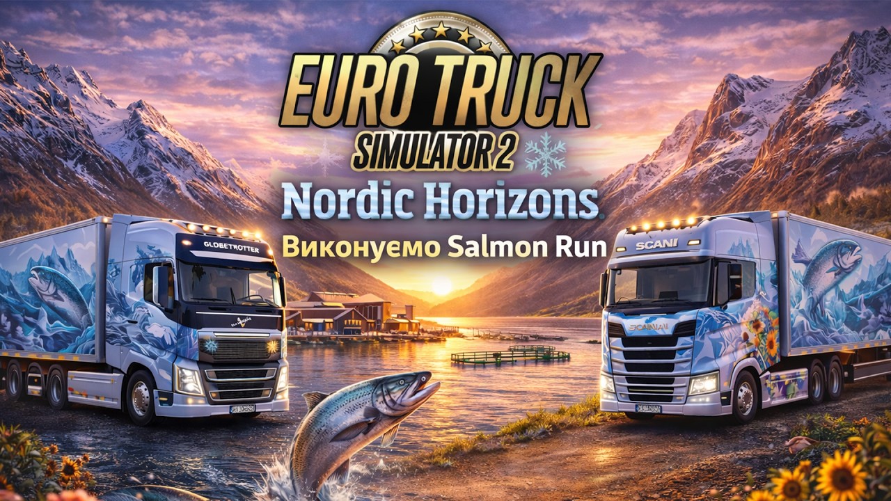 Euro Truck Simulator 2 — Nordic Horizons: Виконуємо Salmon Run 🐟🚛 [TruckersMP]