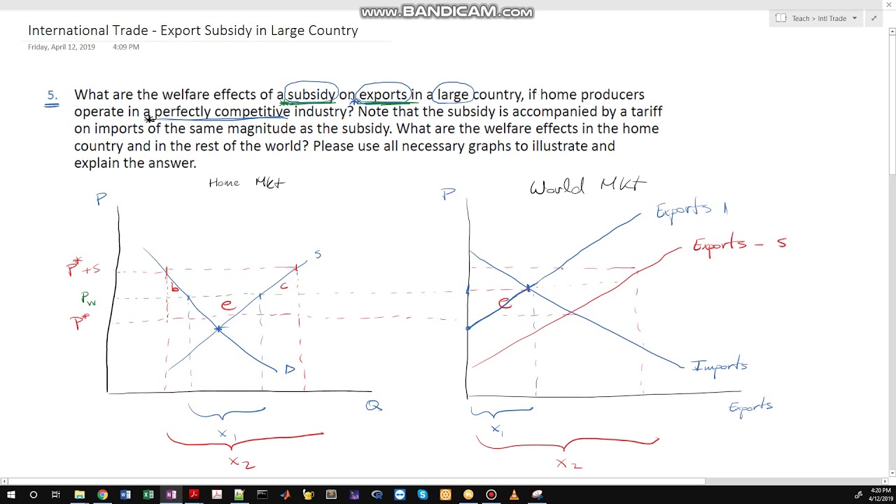 International Trade   Export Subsidy in a Large Country