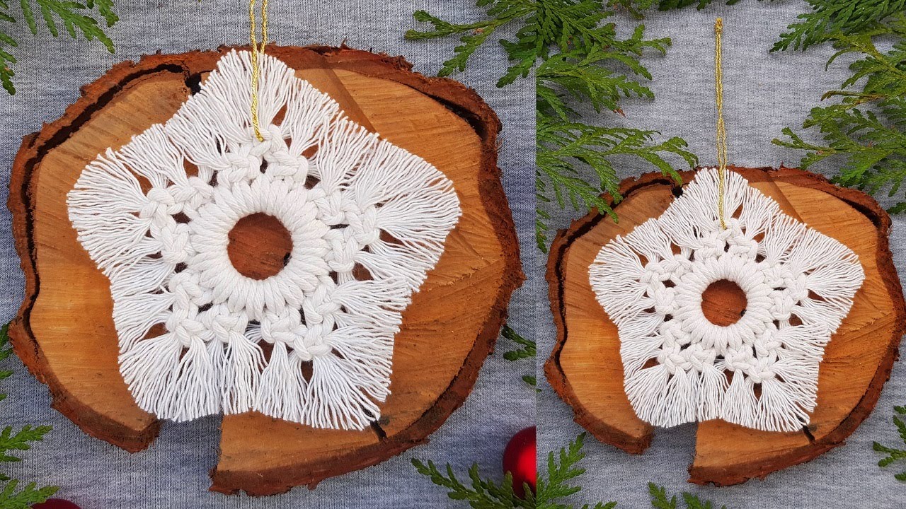 DIY ESTRELLA 🌟 en MACRAME muy FÁCIL (paso a paso) | DIY Macrame Star Tutorial step by step