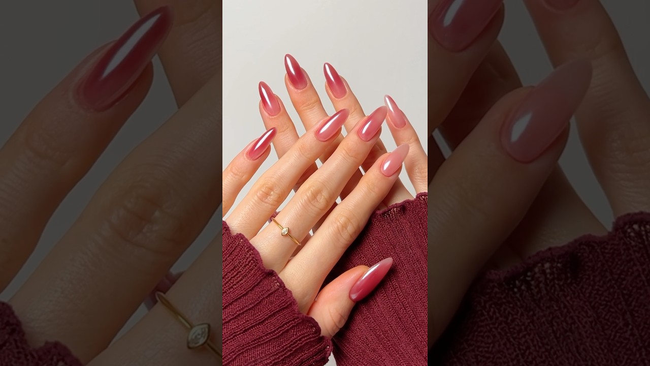 thermo chrome nails🍓🍓🍓#nailhacks #nails #nailart #nailinspo