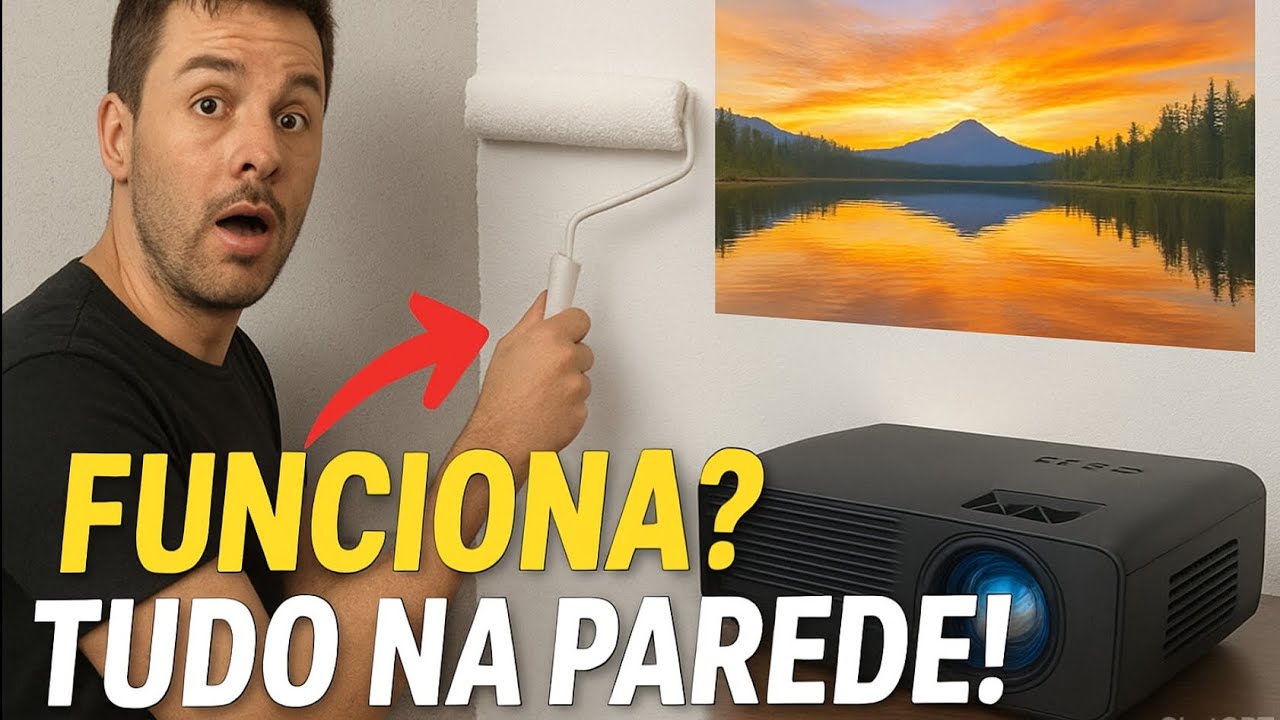 TELA PINTADA NA PAREDE PROJETOR D9W ULTRA #FlixtoneD9W