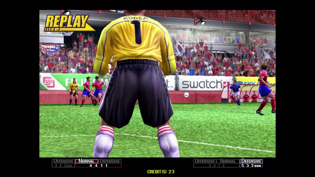 Korea vs Italy - Virtua Striker 3 - Sega Naomi 2