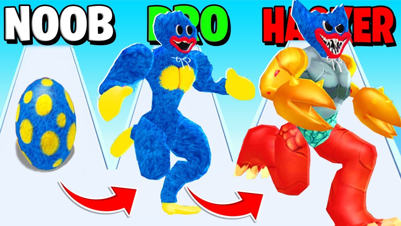 LA MEILLEURE EVOLUTION d'OEUF HUGGY à MONSTRE MUTANT !! (Egg Monster)