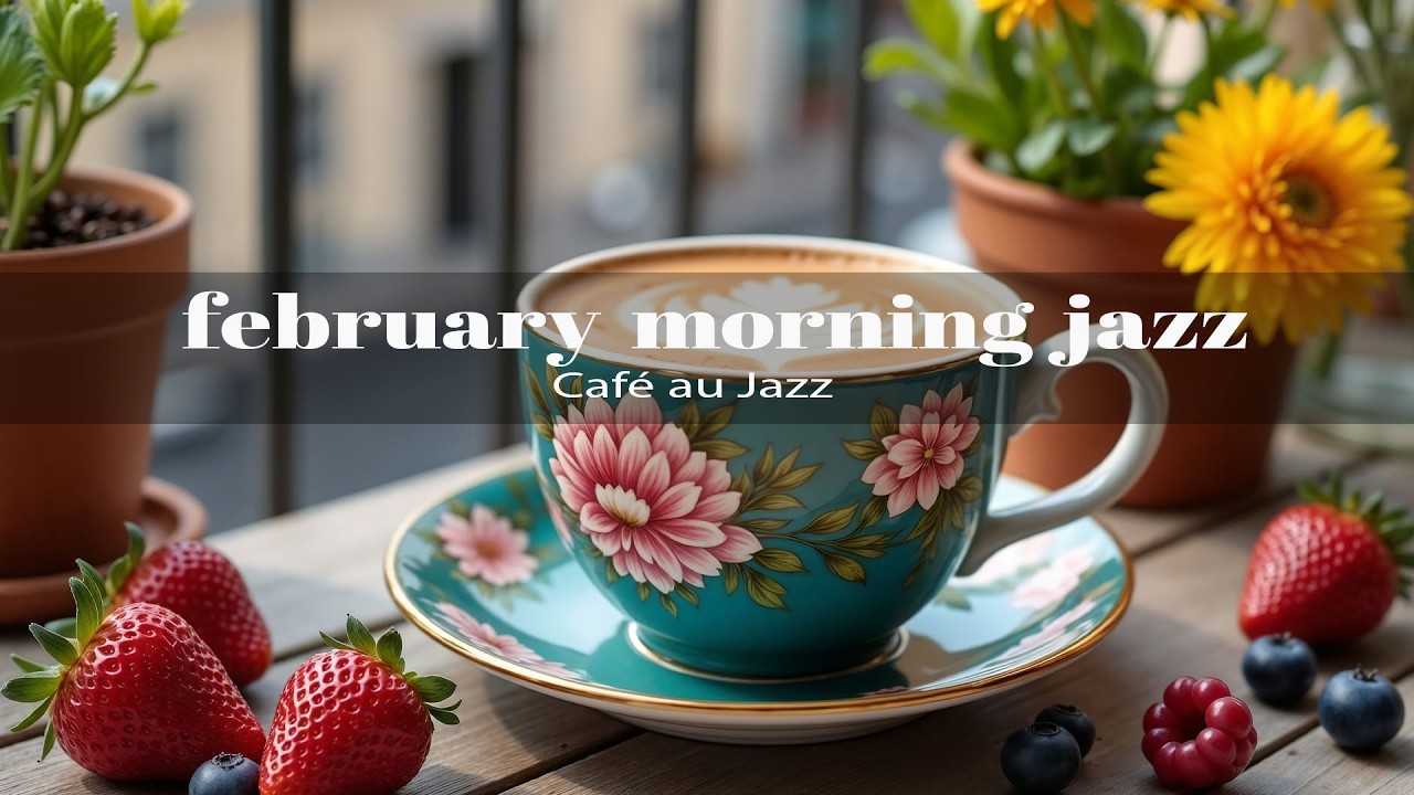 Positive February Morning Coffee Jazz ☕ Happy Jazz Music & Bossa Nova Piano for Focus, Good Vibes