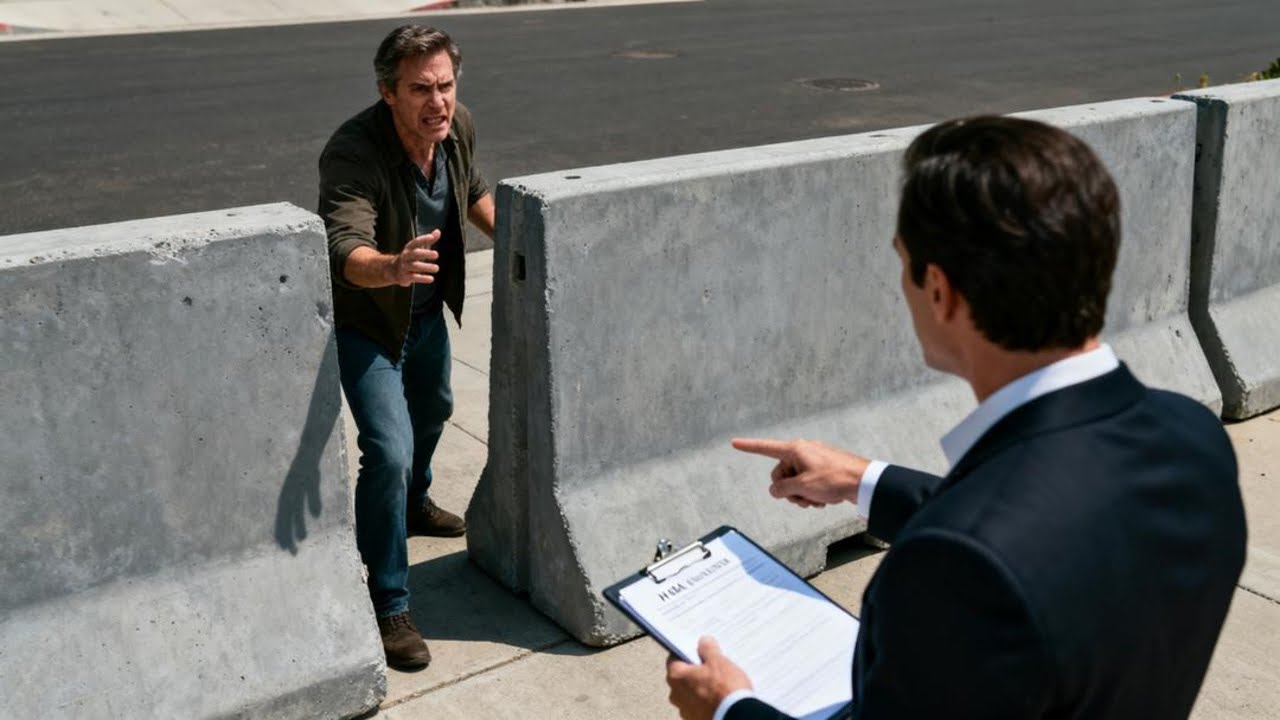 HOA Blocked My Driveway With Concrete Barriers, So I Bought the Access Road and Cut Them Off