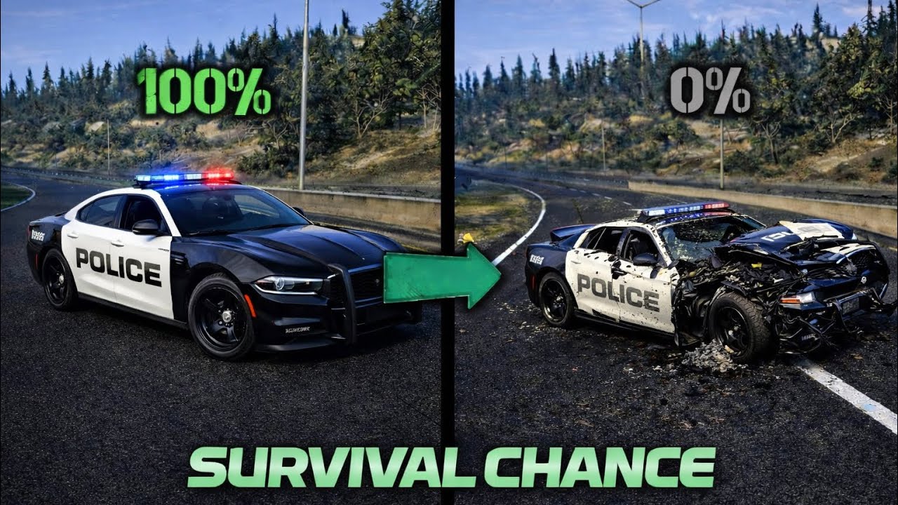 Police Cars vs Extreme Crashes – Survival Chance! | BeamNG.drive