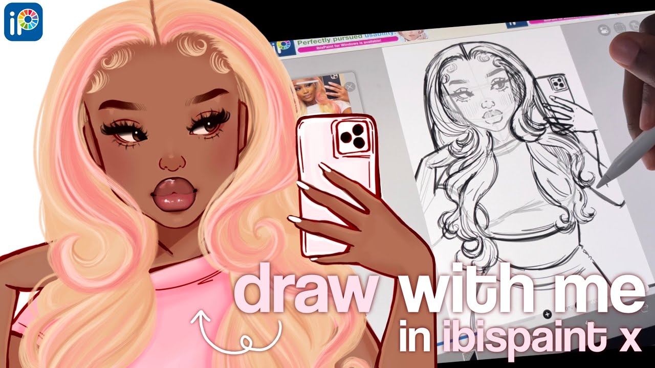 drawing in ibis paint x! 🤍🎀