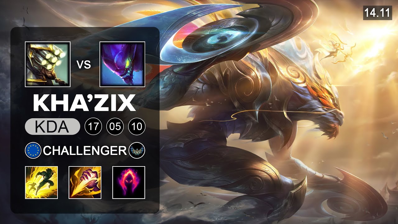 Kha'Zix vs Master Yi Jungle - EUW Challenger - Patch 14.11 Season 14