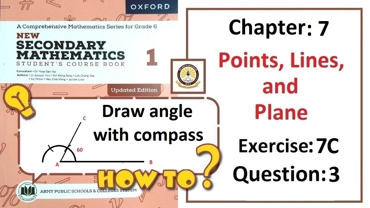 Exercise 7C Question 3 (Geometry) – Math Class 6 Army Public School (APS).