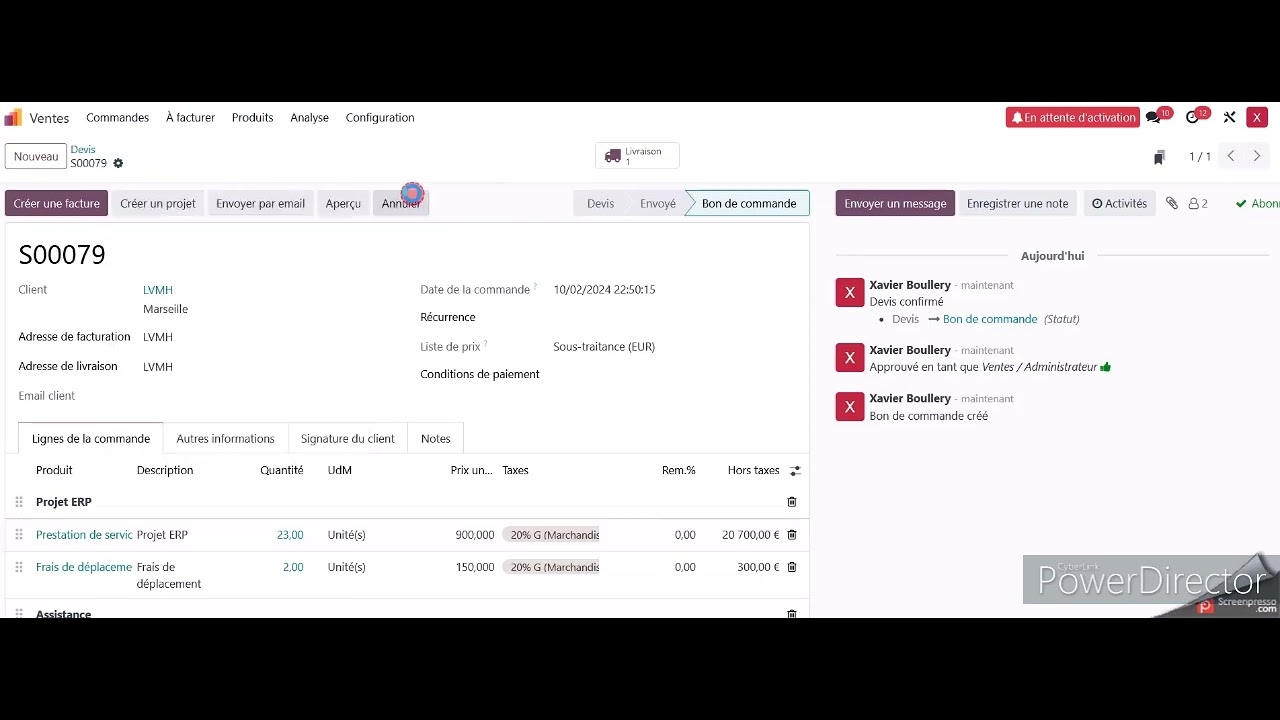 Odoo - Flux Ventes