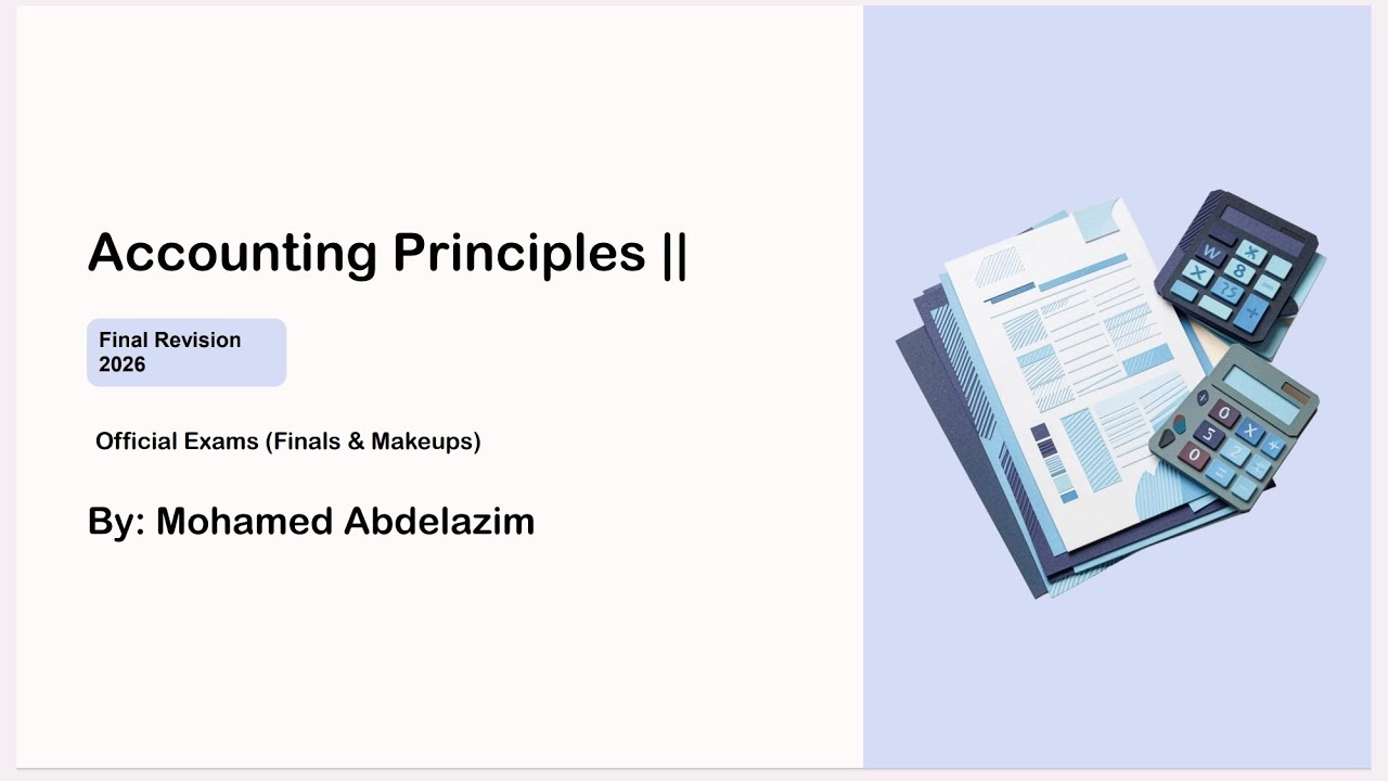 Accounting: Final Revision 2026 
