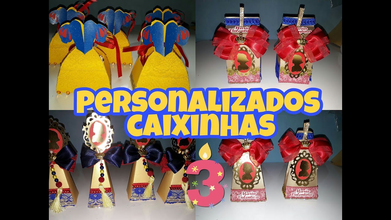 Festa Branca de Neve - PERSONALIZADOS CAIXINHAS / PARTE 3 / #MAHFAZ1