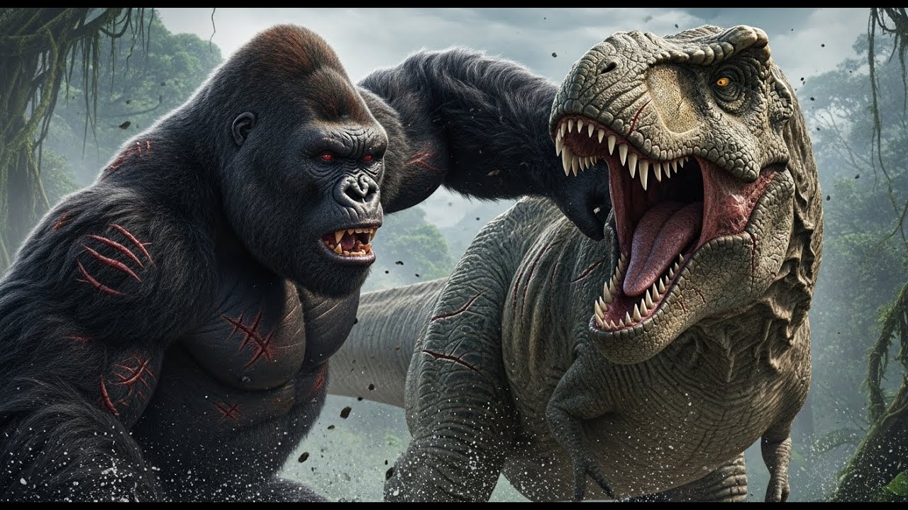 Experience the EPIC BATTLE: King Kong vs T-Rex - Must Watch!