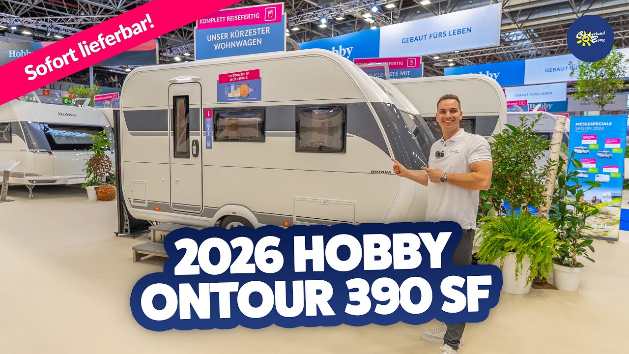 NEU auf der MESSE 👉 2026 Hobby ONTOUR 390 SF | Caravan Salon D&uuml;sseldorf 2025 &times; Camperland Bong
