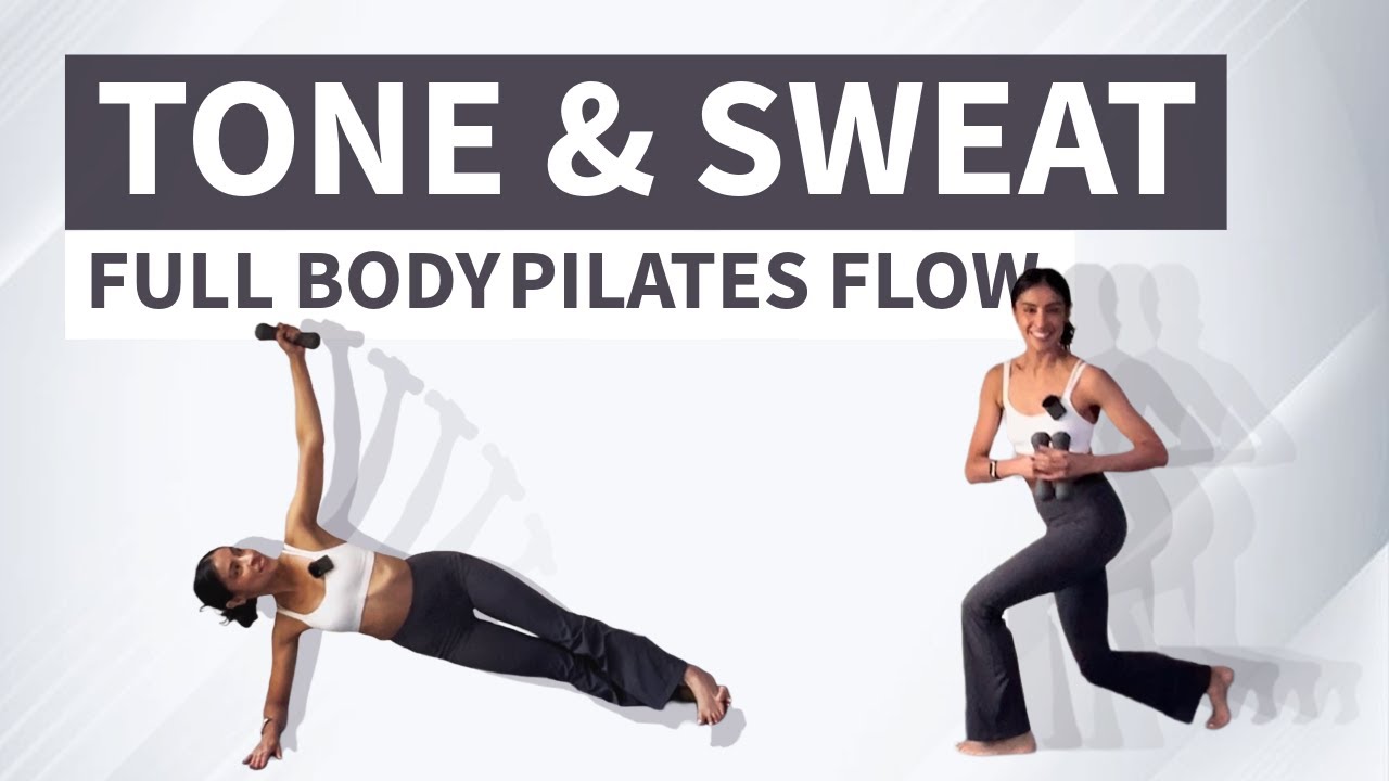 15 Min Power Pilates With Weights | Strength And Sweat Full Body Workout | Tone and Burn!