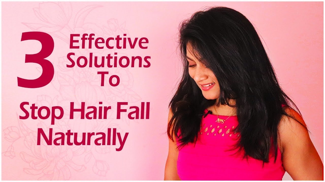 3 Effective solutions to stop hair fall naturally || hair care routine || shiny smooth hair