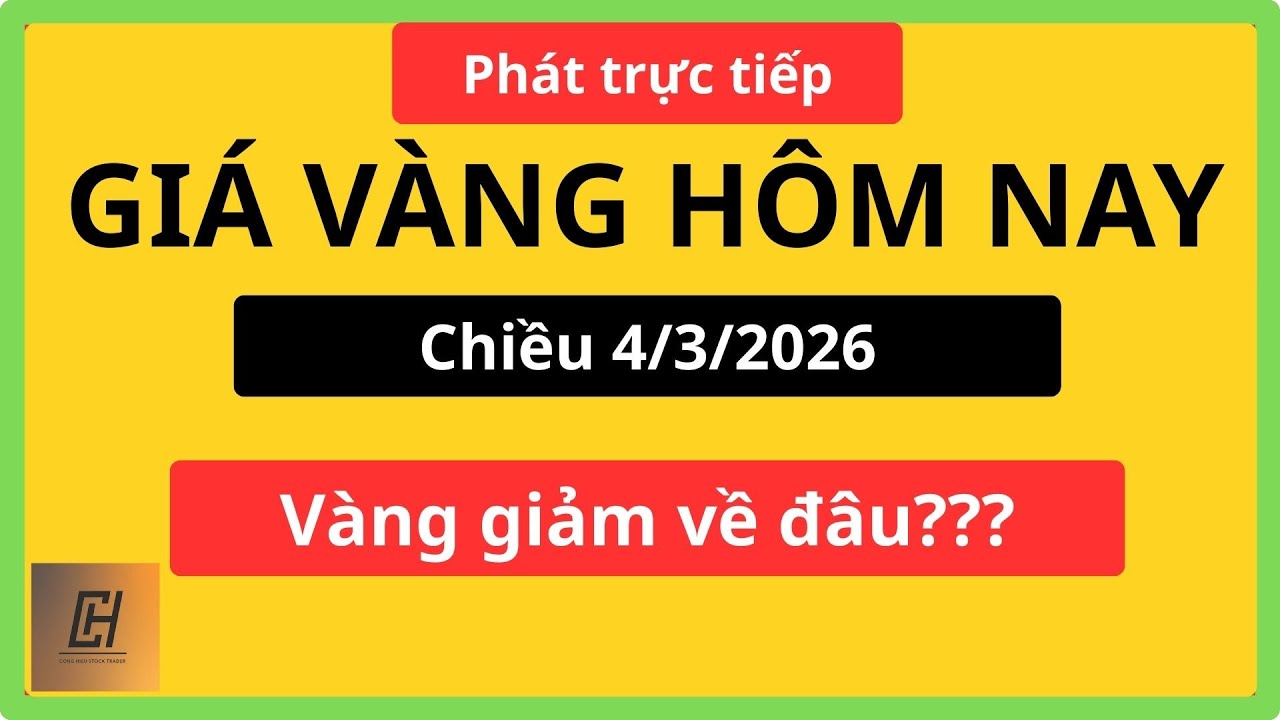 Trực tiếp Giá vàng hôm nay chiều 4/3/2026: Vàng giảm về đâu!!!vàng miếng, vàng 9999, vàng sjc