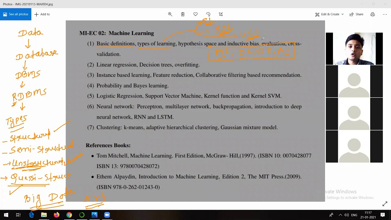 Introduction to Machine Learning Session2 at Mathematics Department SPPU Pune