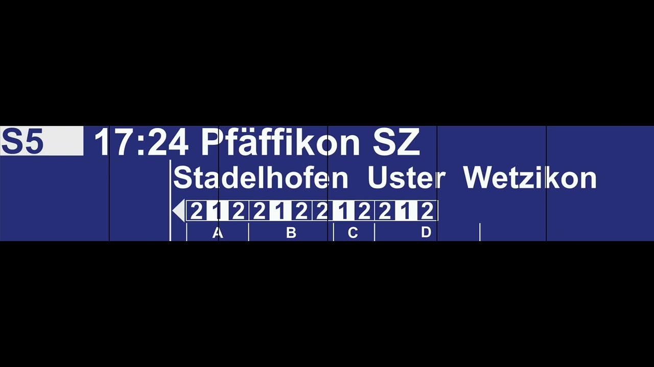 SBB Ansage, S5 nach Pfäffikon SZ in Zürich HB (2018)
