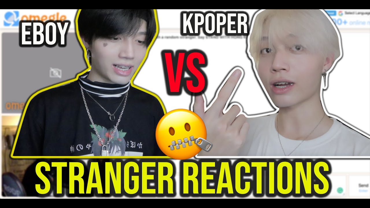 strangers react to me turning into EBOY VS turning into KPOPER - 