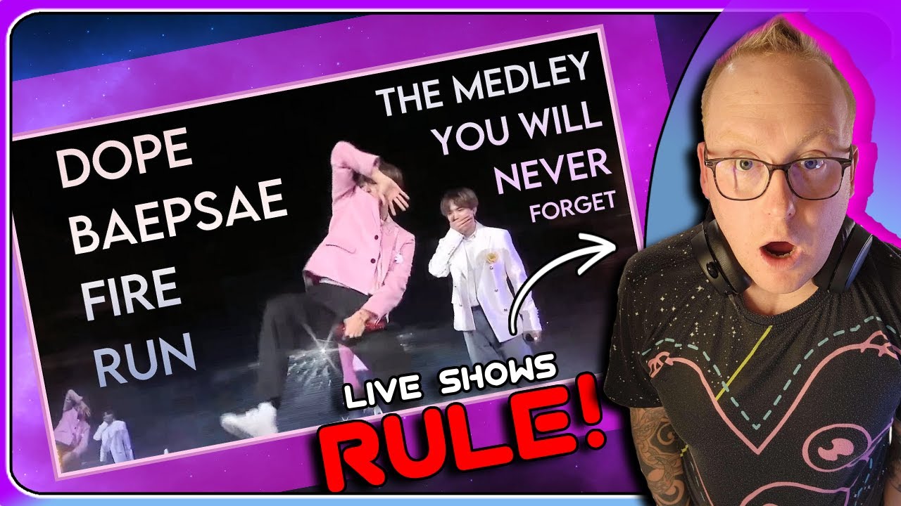 BTS - Dope , Baepsae , Fire , Run MEDLEY LIVE | REACTION