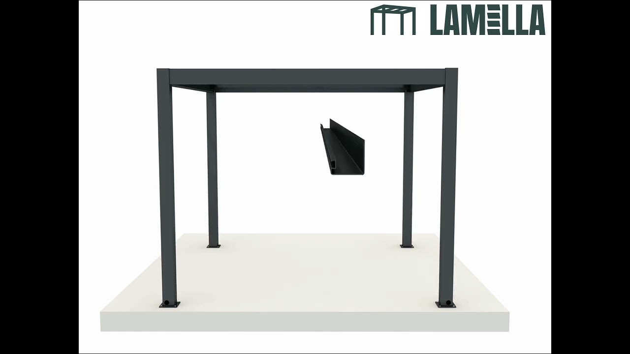 Lamella Animation Elektrische Lamellen &Uuml;berdachung freistehendes Model #terrassen&uuml;berdachung