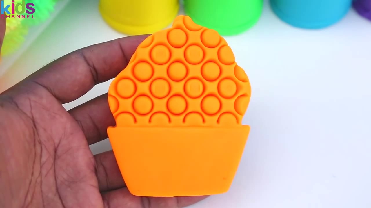 Kids Toys DIY - Modelling Clay Play Doh Rainbow Roller Pin Learn Colors Fun and Creative for Kids