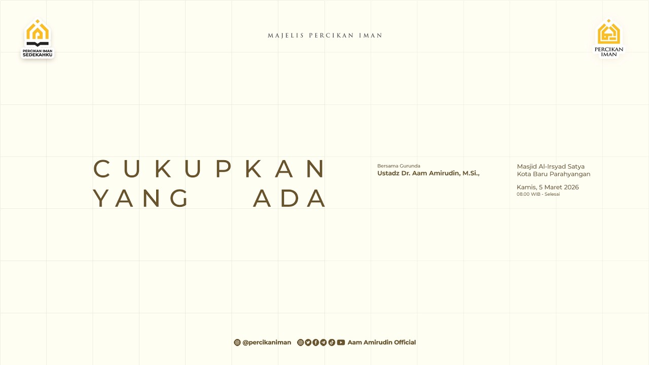 [LIVE KAJIAN TEMATIK] Cukupkan Yang Ada I Kamis, 5 Maret 2026