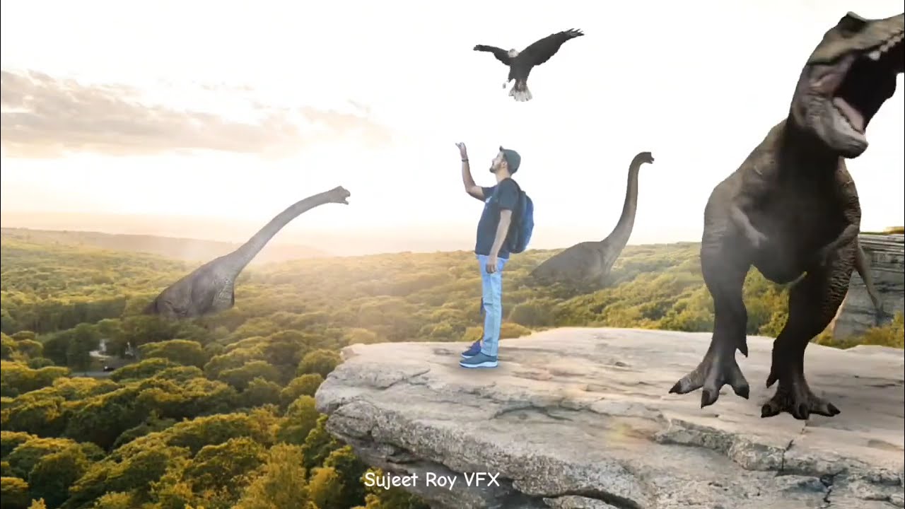 Vfx editing in kinemaster & capcut in smartphone like jurassic world 2 movies trailer greenscreen 