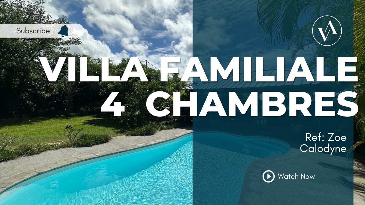 À vendre à Calodyne – Spacieuse maison 4 chambres avec grand jardin tropical