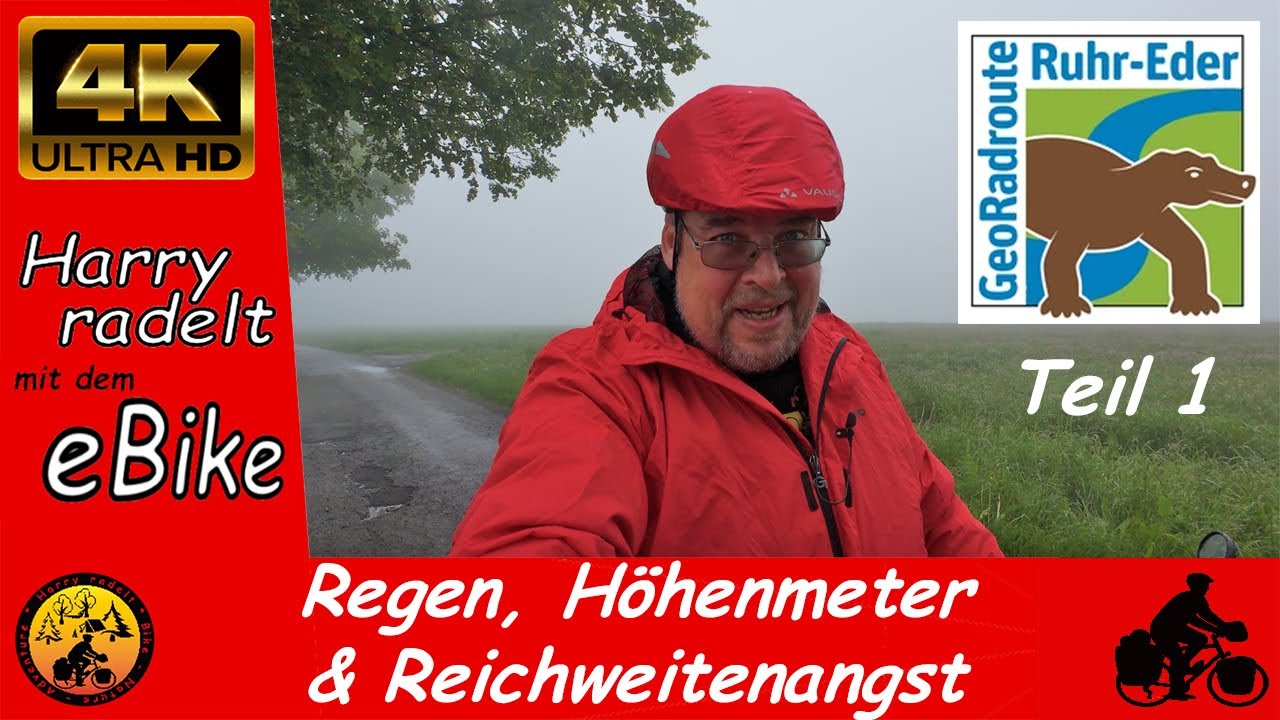GeoRadRoute Ruhr Eder - Regen, Höhenmeter und Reichweitenangst (Tag 1)