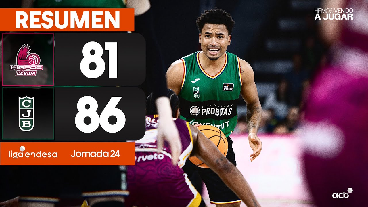 Hiopos Lleida  - Joventut Badalona (81-86) RESUMEN | Liga Endesa 2024-25