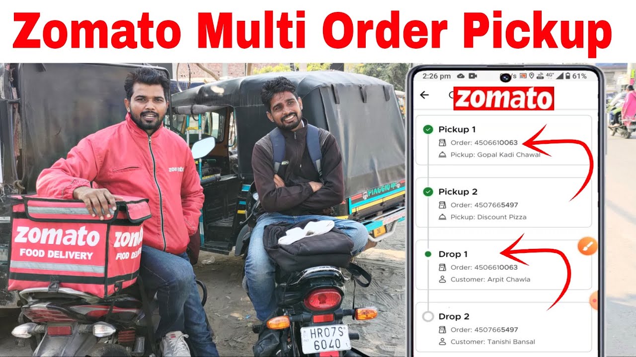 Zomato Multi Order Pickup and deliver | Zomato delivery app | Zomato 2 pickups order delivery