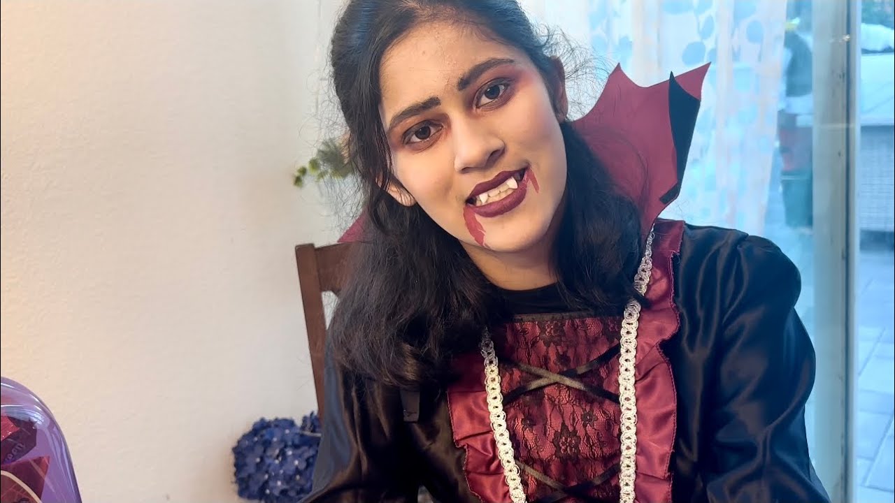 এবছর বাচ্চাদের Halloween..মেহার vampire মেকআপ..বিকেলে Trick o treat..মেহার বন্ধুকে শেষে prank