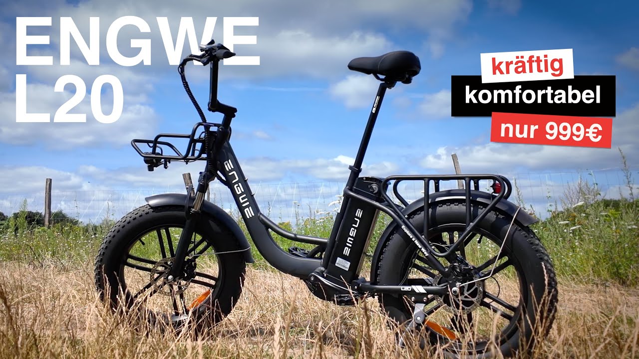 ENGWE L20 20-Zoll Fatbike - kräftig, komfortabel und nur 999€ - 50Nm, 140km Reichweite