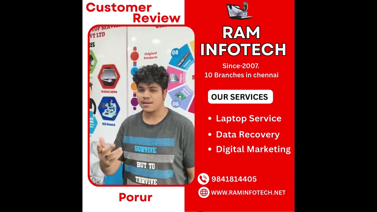 Ram Infotech Porur Branch Customer Review for Laptop Service 