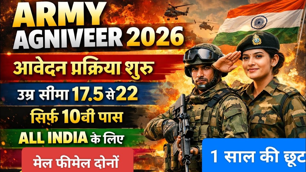 अग्निवीर नई भर्ती 2026 Full Notification आ गया💪 पूरे भारत के लिए। मेल फीमेल दोनों। संपूर्ण जानकारी ✅