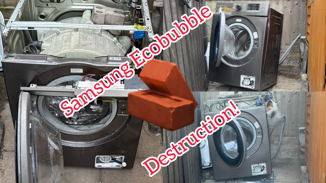 Samsung Washing Machine Destruction (EXTREME JUMPING)