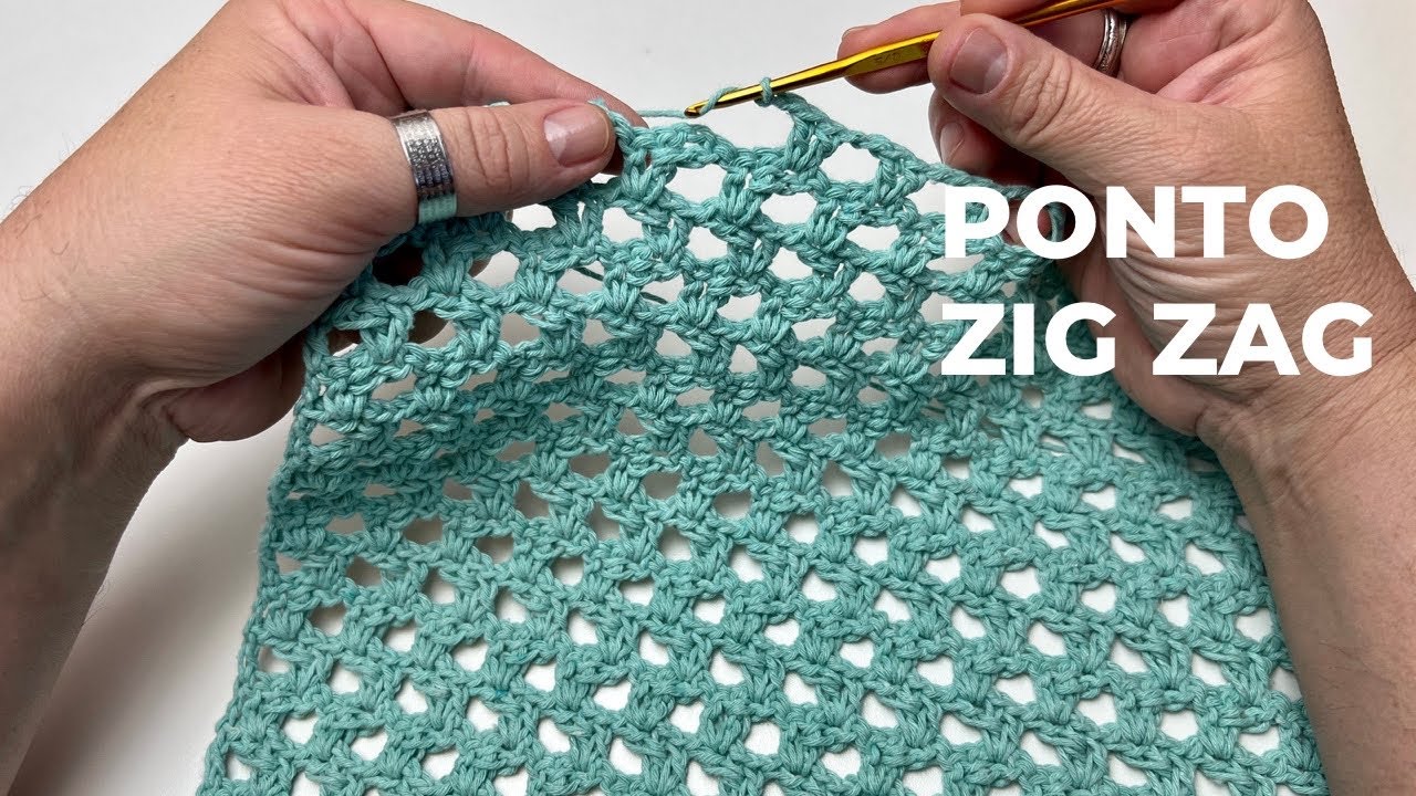 PONTO ZIG ZAG - Ponto em Crochê Lindooo!! Faça lindas peças com este ponto fácil e gostoso de fazer