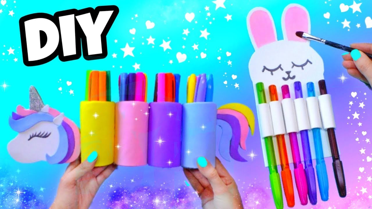 DIY 2 ORGANIZADORES de ESCRITORIO fáciles | Manualidades de RECICLAJE con ROLLOS DE PAPEL