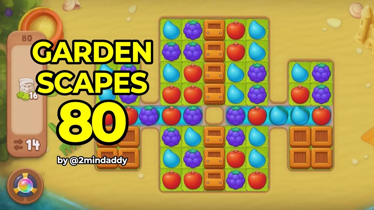 Gardenscapes Level 80 No Boosters Gameplay