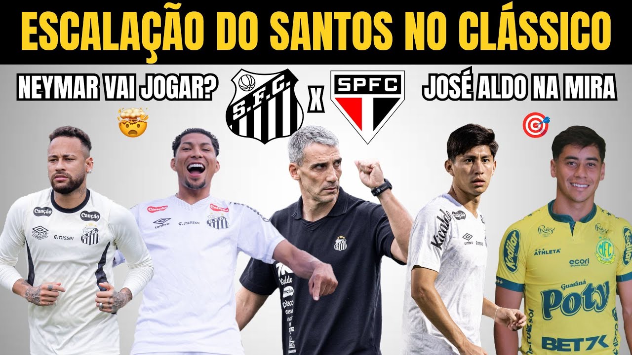 ESCALAÇÃO DO SANTOS COM RONY TITULAR! NEYMAR VAI PRO JOGO? NEGOCIAÇÃO COM MEIA DO MIRASSOL