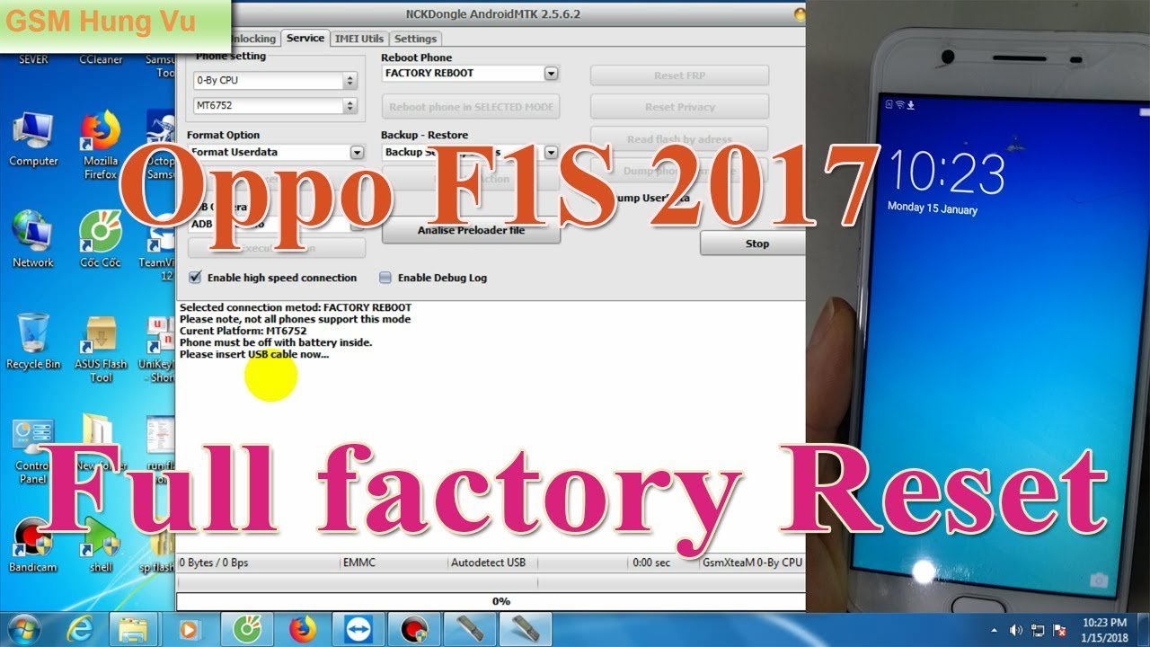 Factory Reset Oppo F1s 2017 by NCK Android MTK 2.5.6.2.