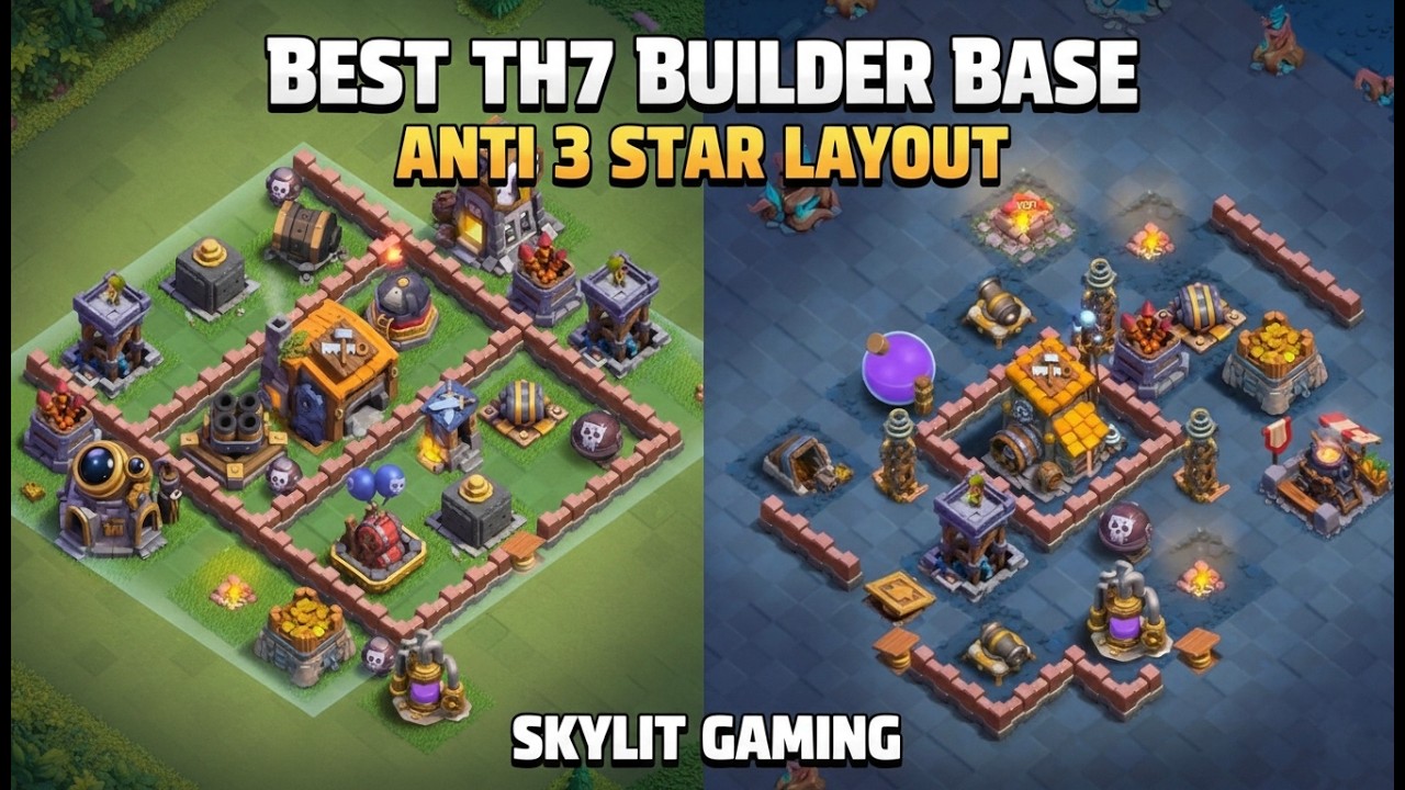 Best Builder Base TH7 Layout 😱 | Anti 3 Star | Clash of Clans| 