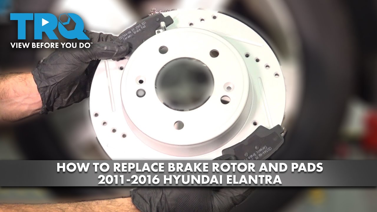 How to Replace Rear Brake Rotor and Pads 2011-2016 Hyundai Elantra