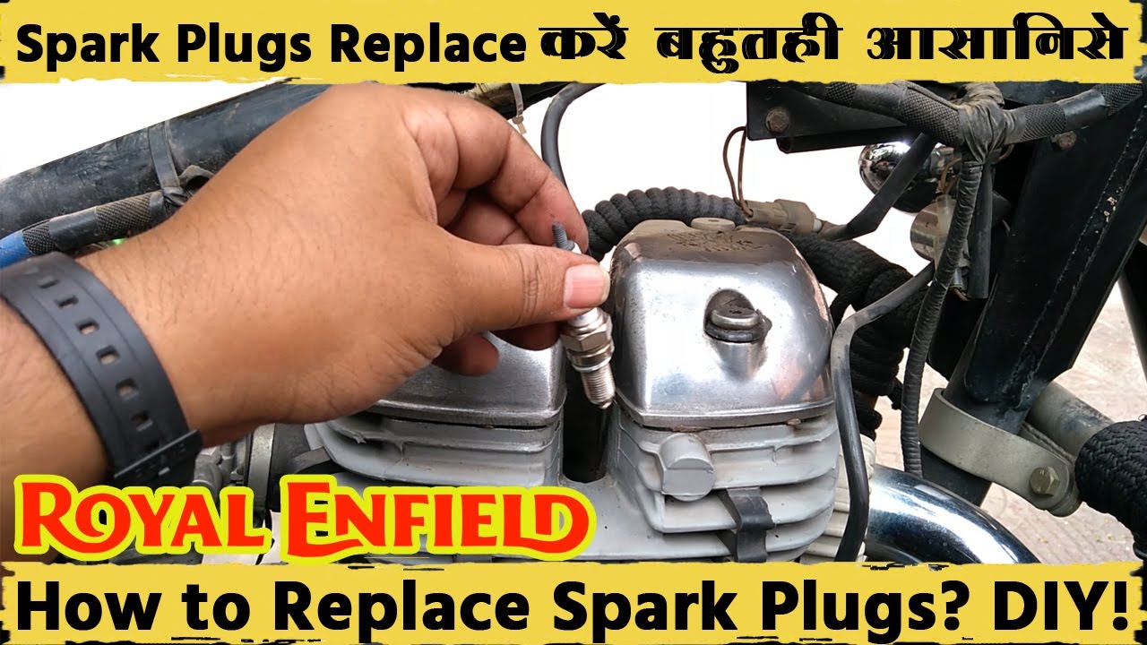 How to Replace Spark Plugs in Bullet? Royal Enfield Classic 350 Spark Plugs Replacement | DIY Video.