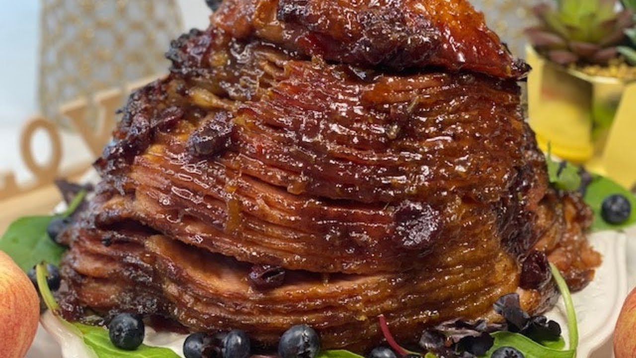 HOW TO MAKE CHERRY GLAZED HAM BETTER THAN THE HONEY BAKED HAM STORE #SoulFoodSunday