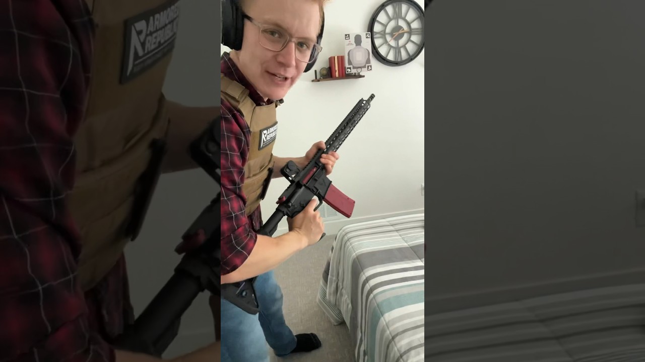 Shoot your AR-15 *INSIDE* your HOME with Mantis Blackbeard X #gun #tactical #fullautofriday