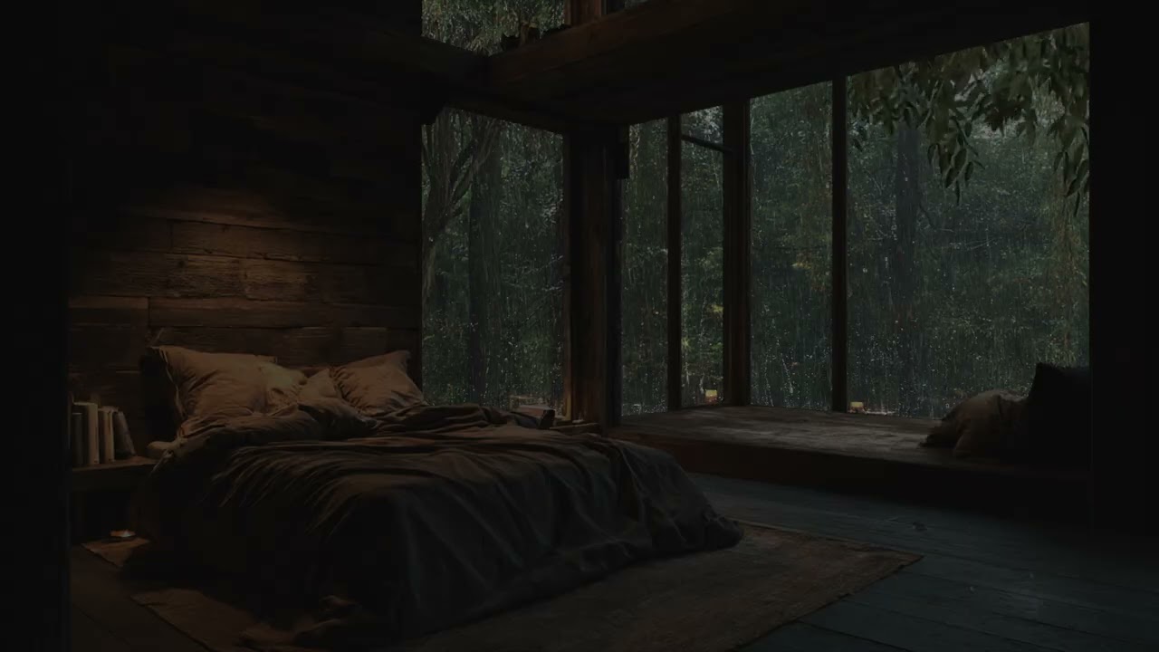 Rain Tapping On The Window 🌧️ While Warm Blankets Hold You In Gentle Calm Inside