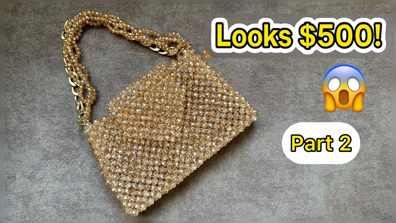 How I Created This $500-Looking Crystal Bag at Home!:how to make crystal bag